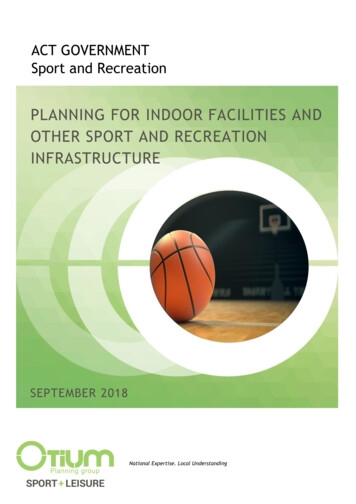 PLANNING FOR INDOOR FACILITIES AND OTHER SPORT . - Sport And Recreation