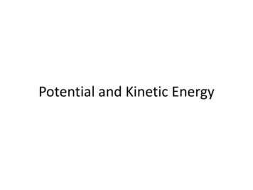 Potential And Kinetic Energy - Paulding County School District