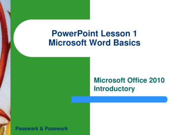 PowerPoint Lesson 1 Microsoft PowerPoint Basics