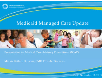 Medicaid Managed Care Update - Georgia