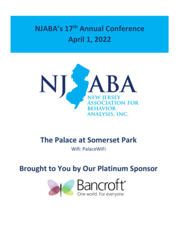 NJAA's 17 Annual Conference April 1, 2022