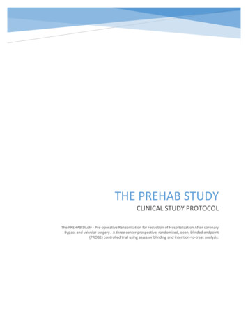 The PREHAB Study - Clinicaltrials.gov