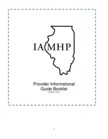 Provider Informational Guide Booklet - LeadingAge Illinois