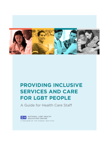 Providing Inclusive Services And Care For LGBT People