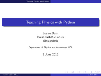 Teaching Physics With Python - Institute Of Physics