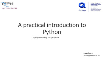 A Practical Introduction To Python - Exeter Q-Step Resources