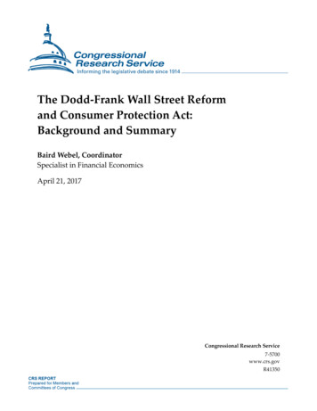 The Dodd Frank Wall Street Reform Summary