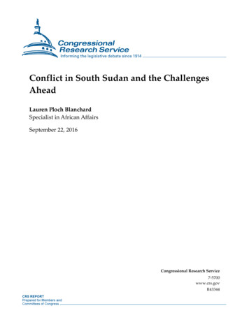 Conflict In South Sudan And The Challenges Ahead
