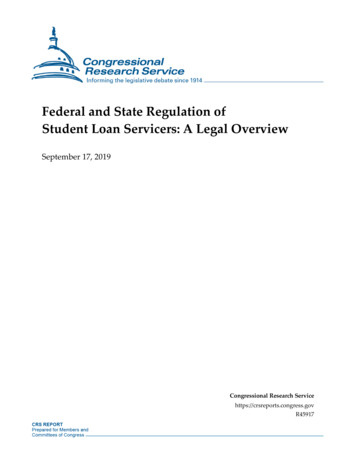 Federal And State Regulation Of Student Loan Servicers: A Legal Overview
