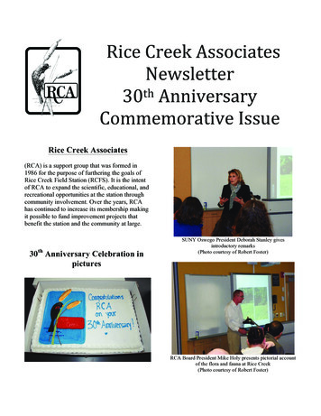 Rice Creek Associates - Oswego.edu