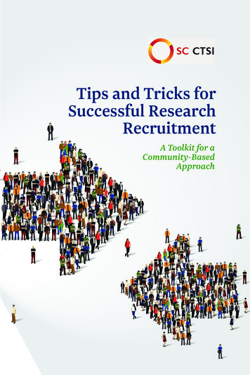Tips And Tricks For Successful Research Recruitment - SC CTSI