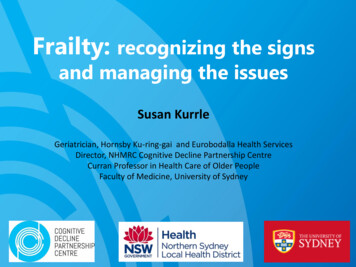 Frailty: Recognizing The Signs And Managing The Issues