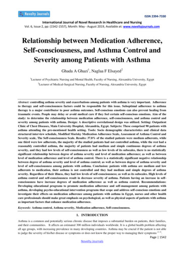 Relationship Between Medication Adherence, Self-consciousness, And .