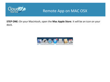 Remote App On MAC OSX - Cloudnine Realtime