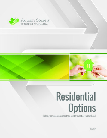 Residential Options - Autism Society Of NC