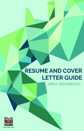 RESUME AND COVER LETTER GUIDE - Miami