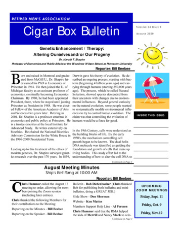 RETIRED MEN'S ASSOCIATION Cigar Box Bulletin V 24 I