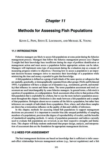 Methods For Assessing Fish Populations - US Forest Service