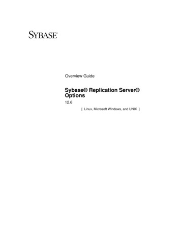 Sybase Replication Server Options - SAP