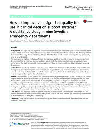 How To Improve Vital Sign Data Quality For Use In Clinical Decision .