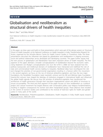 REVIEW Open Access Globalisation And Neoliberalism As Structural .