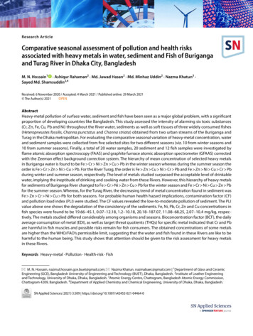 Comparative Seasonal Assessment Of Pollution And Health . - Springer