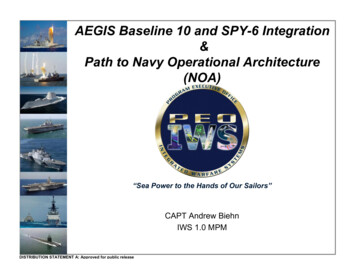 AEGIS Baseline 10 And SPY-6 Integration Path To Navy Operational .