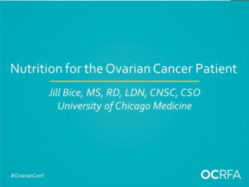 Eating Healthy With Ovarian Cancer - OCRA
