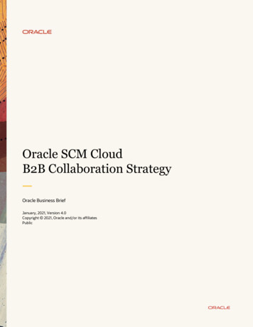Oracle SCM Cloud B2B Collaboration Strategy
