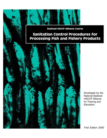 Sanitation Control Procedures For Processing Fish And Fishery . - Catch