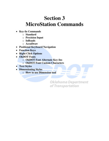 Section 3 MicroStation Commands - ODOT Home