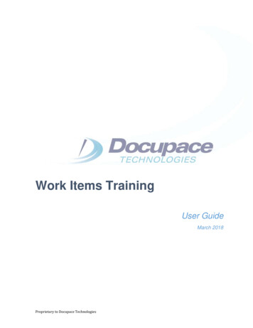 Work Items Training - Docupace