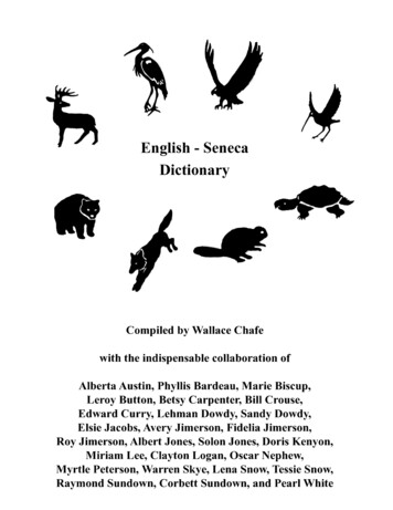 Seneca Dictionary - Seneca Language - A Conversational Seneca Language Page