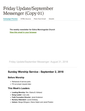 Messenger (Copy 01) Friday Update/September