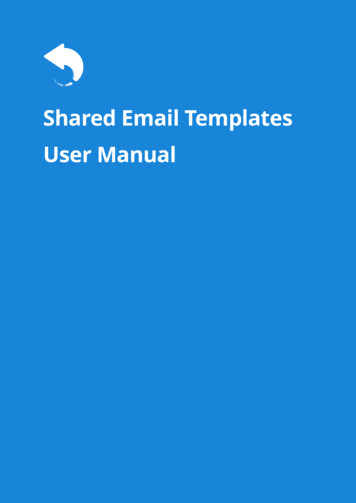 Shared Email Templates User Manual - Ablebits