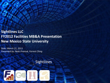 Sightlines LLC FY2012 Facilities MB&A Presentation New Mexico State .
