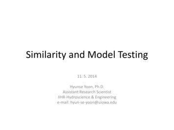 Similarity And Model Testing - University Of Iowa