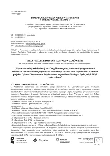 Certyfikowane Przez Producenta Oprogramowania . - KWP W Katowicach