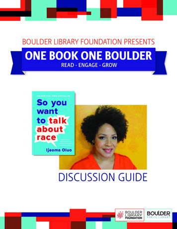 Boulder Library Foundation Presents One Book One Boulder