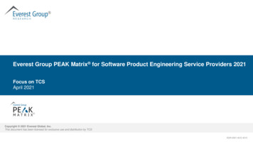 Everest Group PEAK Matrix For Software Product Engineering . - TCS