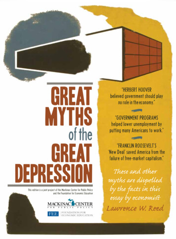 Great Myths Great Depression These And Other By The Facts In This