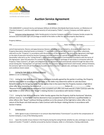 Auction Listing Agreement