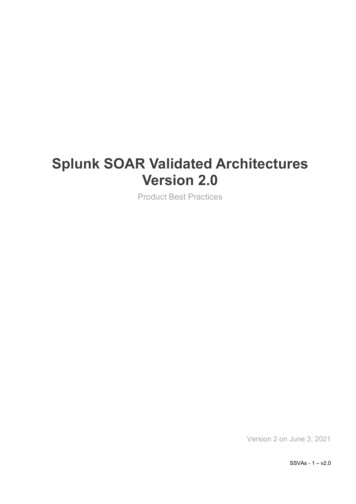 Splunk SOAR Validated Architectures - V20210603