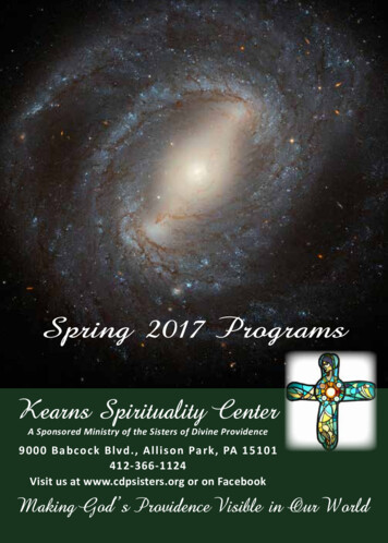 Spring 2017 Programs - Sisters Of Divine Providence