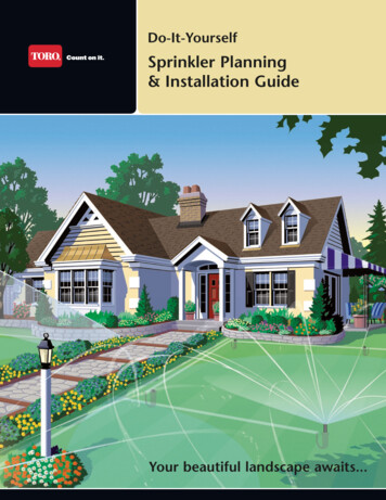 Sprinkler Planning & Installation Guide - Toro