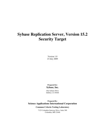 Sybase Replication Server Security Target