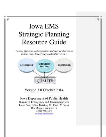 Iowa EMS Strategic Planning Resource Guide