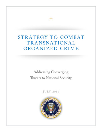 Strategy To Combat Transnational Organized Crime