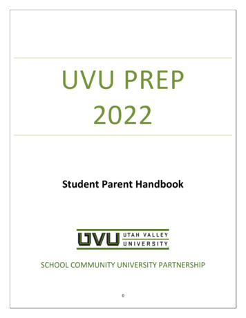UVU PREP 2022 - Utah Valley University