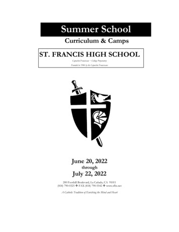Summer School - Saint Francis High School